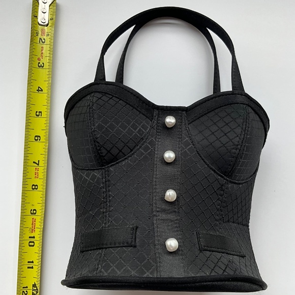 Black Bustier Corset Bag - Picture 3 of 5